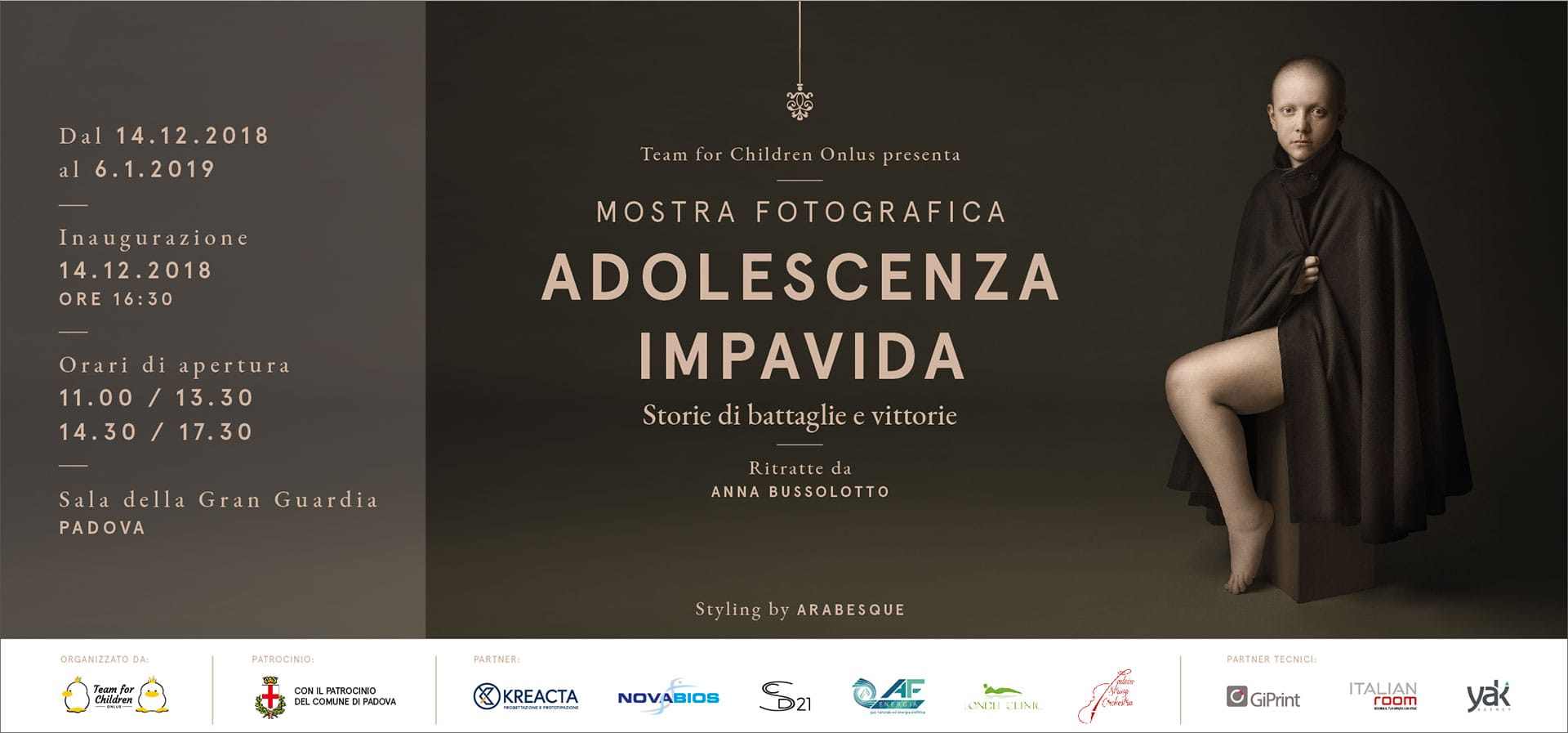 20181214 YAK Agency insieme a Team for Children per la mostra Adolescenza Impavida